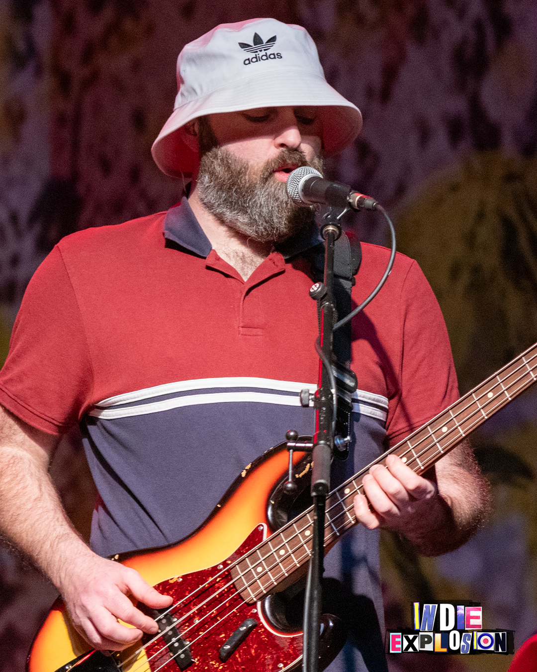 bass player on stage at indie explosion